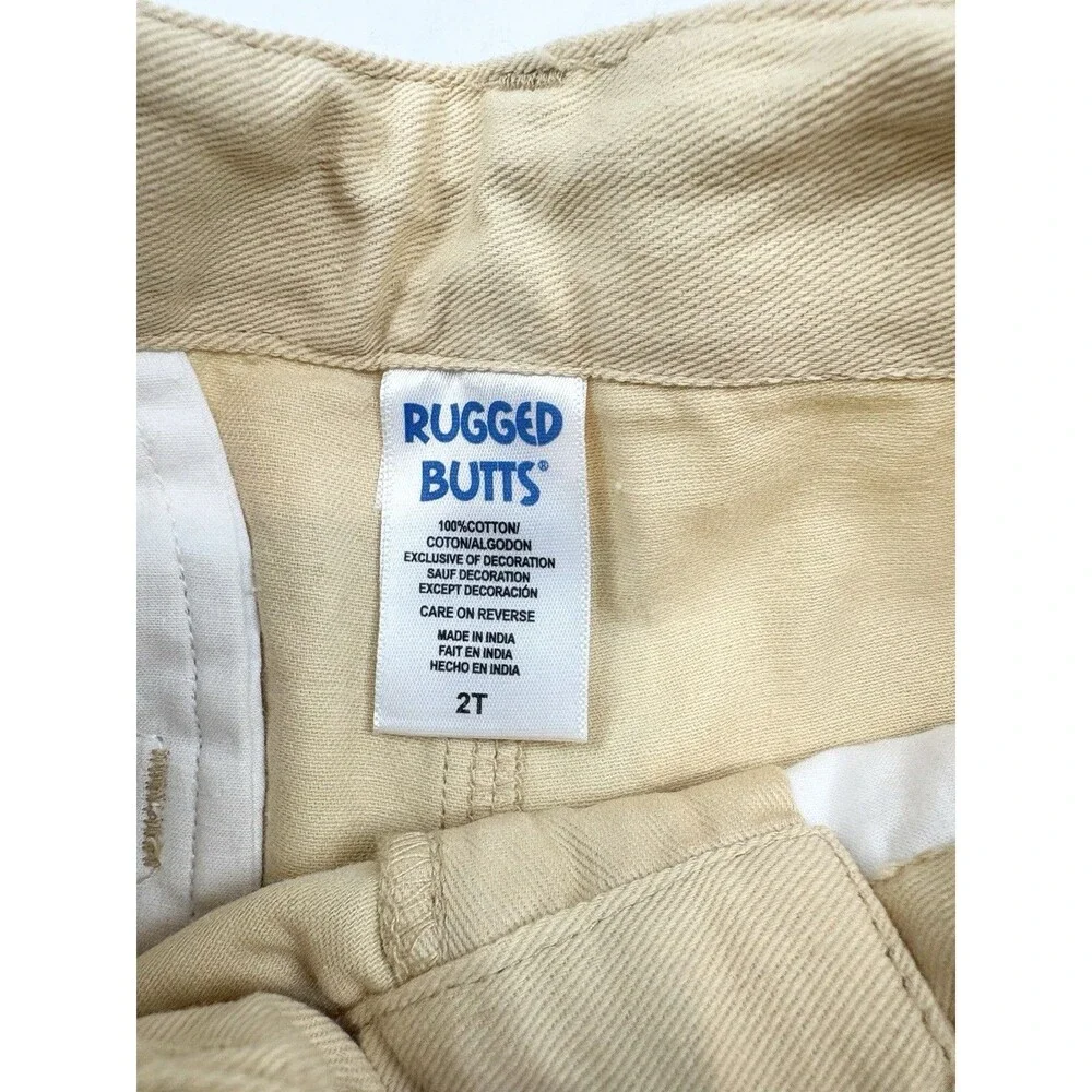 Rugged Butts RuggedButts Boys Chino Shorts 2T Khaki Yellow Cotton NEW